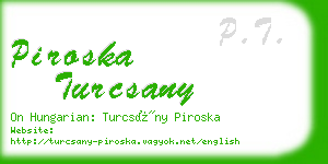 piroska turcsany business card